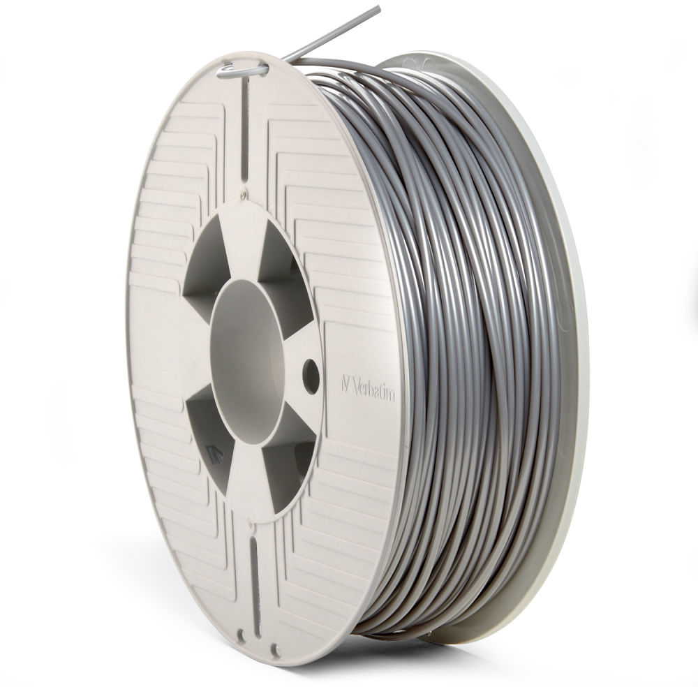 Verbatim PLA 3D Filament, Silver/Metal 2,85 mm Diameter, 1kg Reel  55329 - eet01
