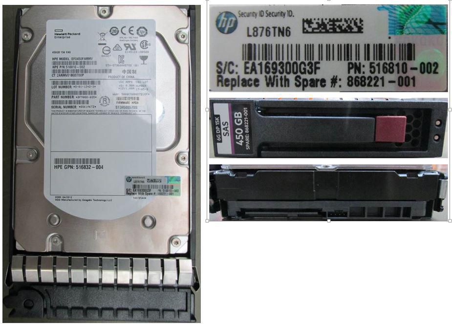 HP HDD Hot Plug 450GB SAS 15K 3.5 Inch (LFF) (DP) 868221-001 - eet01