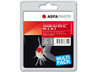 AgfaPhoto Ink B/C/M/Y 4x11 ml.  APCCLI551XLSET - eet01