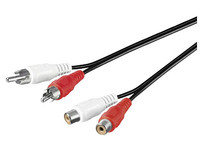 AUDCH5 MicroConnect 2xRCA - 2xRCA 5m M-F  - eet01