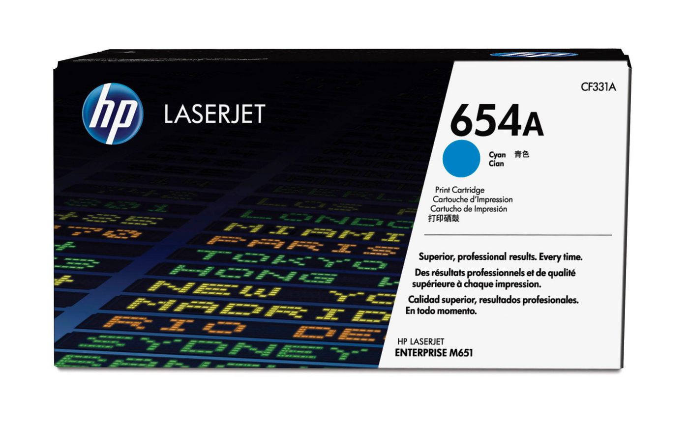 HP Toner Cyan Pages: 15.000 - No. 654A CF331A - eet01