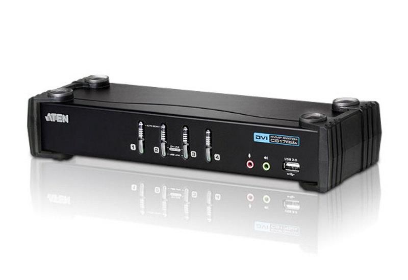 Aten 4 port DVI / USB KVMP Switch With Audio Support (4 KVM  CS1764A-AT-E - eet01