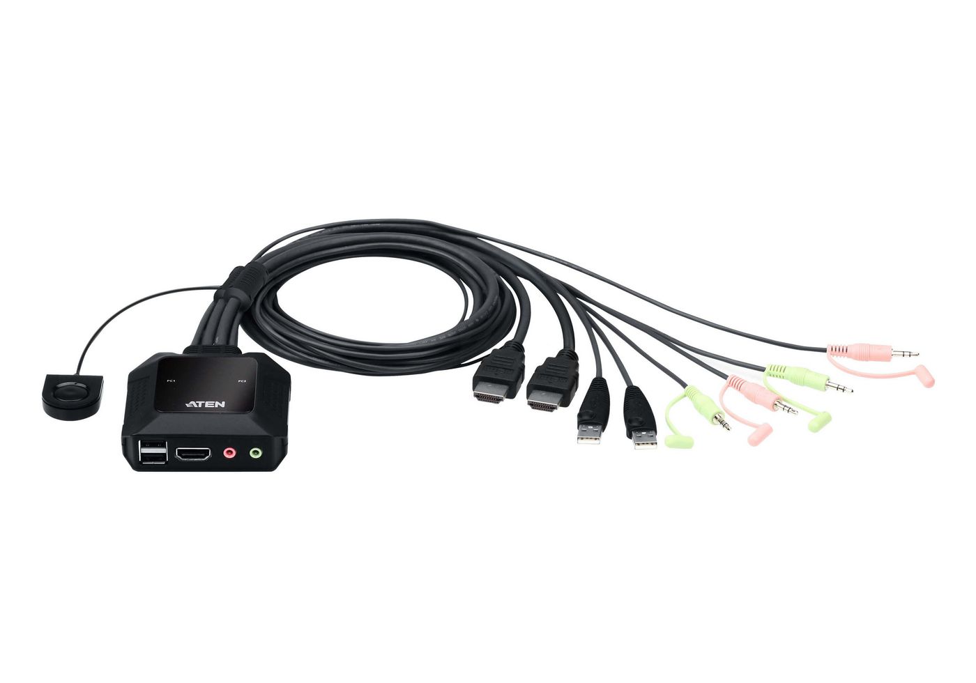 Aten 2-Port USB 4K HDMI Cable KVM  Switch  CS22H-AT - eet01