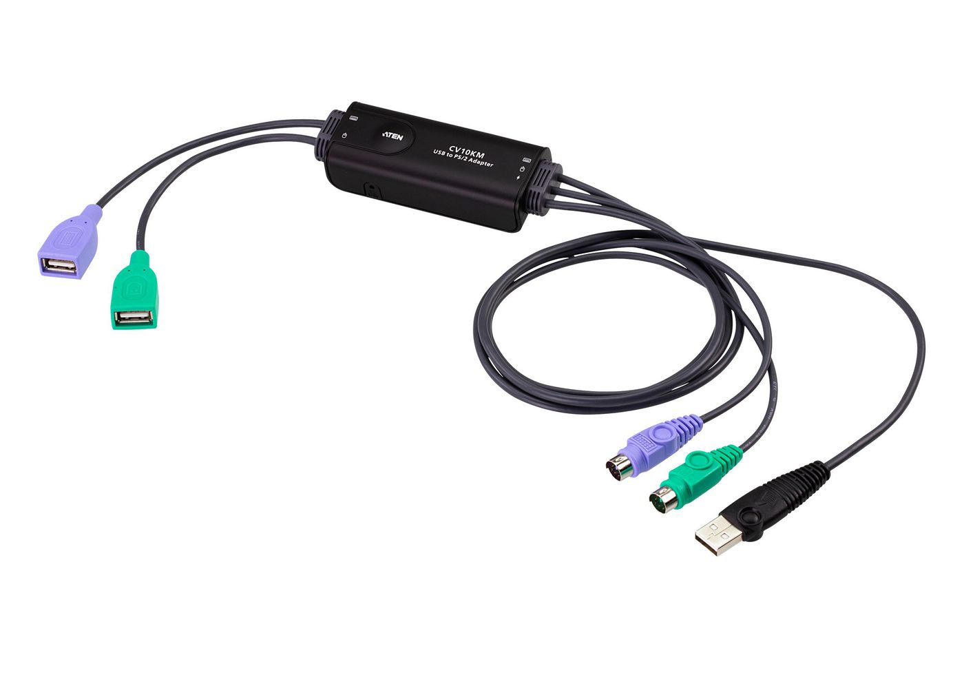 Aten Converts USB keyboard and  Mouse into PS/2 (80cm) USB to  CV10KM-AT - eet01