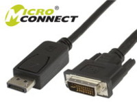 DP-DVI-MM-200 MicroConnect DisplayPort - DVI 24+1 M-M 2m Dual link, Male - Male - eet01