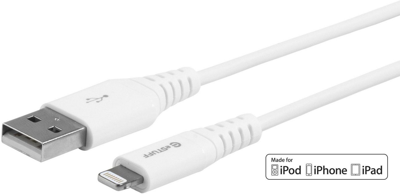 ESTUFF Lightning Cable MFI 0,15m Whit 8Pin Lightning - USB A Male  ES601004 - eet01