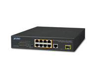 Planet 8-Port 10/100TX 802.3at PoE + 1-P 10/100/1000T + 1-P FGSD-1011HP - eet01