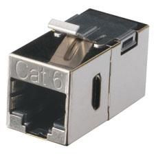 Black Box CAT6 KEY COUP SHIELDED  THROUGH COUPLER FM693, Grey,  FM693 - eet01