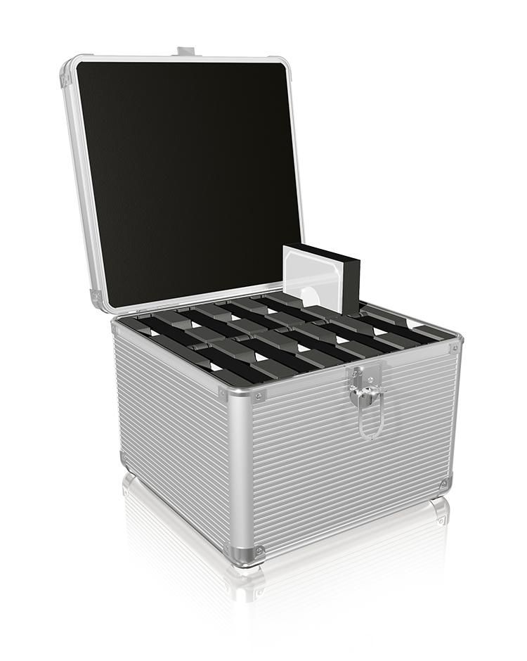 ICY BOX TRANSPORT SUITCASE FOR 10 X  3.5 IN HDDS  IB-AC628 - eet01