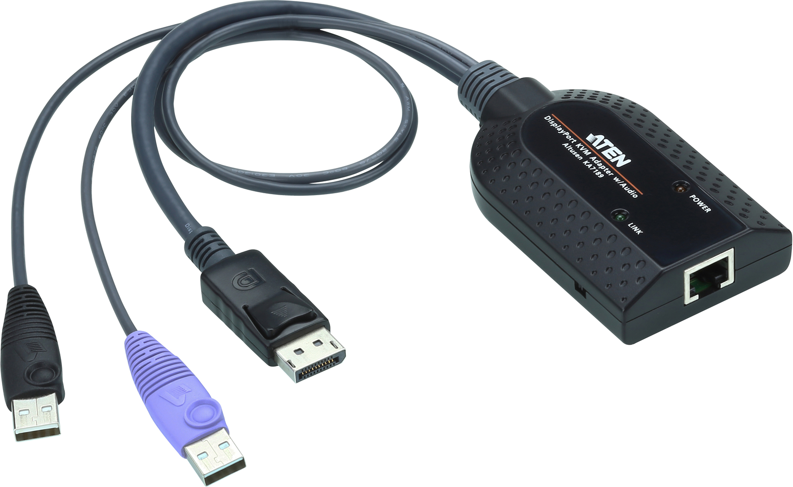 Aten USB DisplayPort Virtual Media KVM Adapter Cable KA7189-AX - eet01