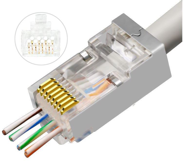 MicroConnect Modular EZ Plug RJ45 CAT6a  50pcs. FTP Shielded 50pcs in  KON512-50EZ - eet01