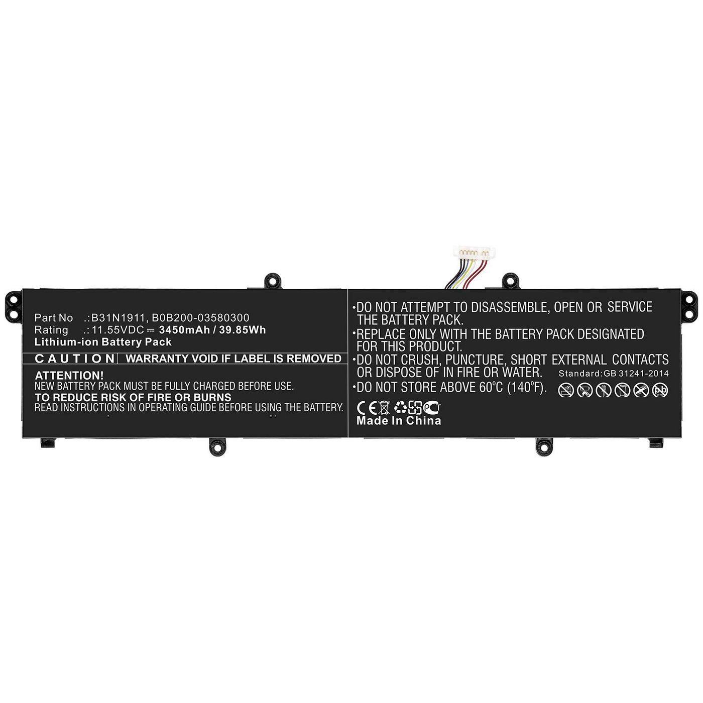 CoreParts Laptop Battery for Asus 39.85Wh Li-ion 11.55V 3450mAh  MBXAS-BA0240 - eet01