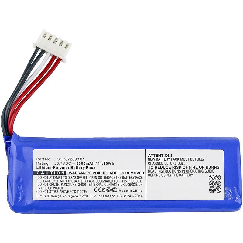 CoreParts Battery 11.10Wh Li-Pol 3.7V  3000mAh Blue for Jbl Speaker  MBXSPKR-BA033 - eet01