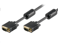 MicroConnect SVGA HD15 2m M-M w.ferrit core Double Shielded Black MONGG2FB - eet01