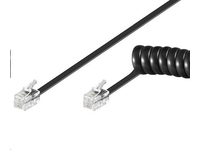 MPK10200 MicroConnect RJ10-RJ10 2M M/M Black Colled cable - eet01