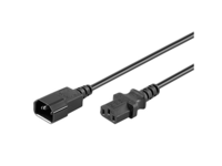 MicroConnect Power Cord 1m Extension C13-C14, Black. PE040610 - eet01