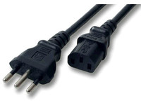 PE100418 MicroConnect Power Cord Italy - C13 1.8m Black, - eet01