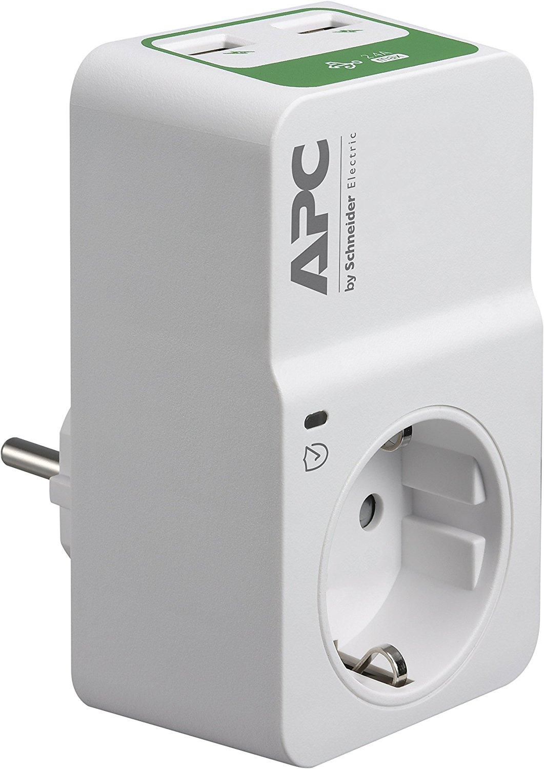 APC Essential SurgeArrest 1  Outlet 230V 2 Port USB  PM1WU2-GR - eet01