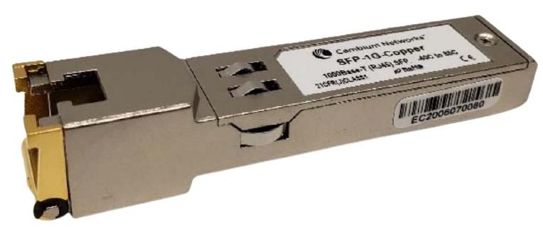 Cambium Networks 1000Base-T (RJ45) SFP  Transceiver.  -40C to 85C  SFP-1G-COPPER - eet01