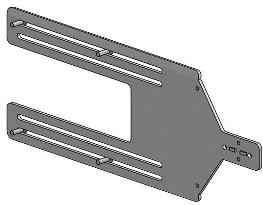 Ergonomic Solutions Kiosk straight bracket  Portrait 22" to 15"  SPK511 - eet01