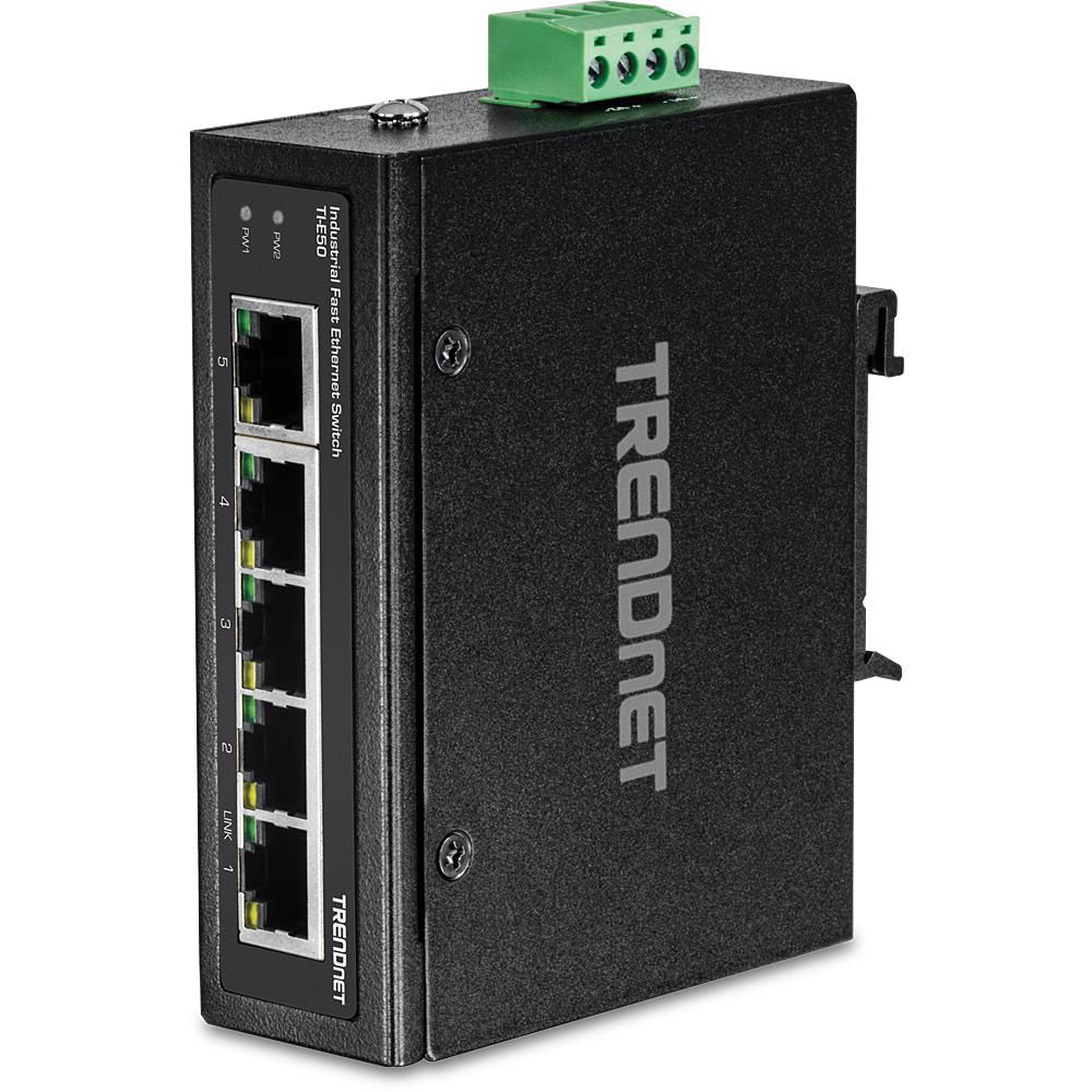 TRENDnet 5-Port Industrial Fast  Ethernet DIN-Rail Switch t  TI-E50 - eet01