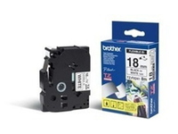 Brother Tape Black on White 18mm TZeFX241, TZ, White, Thermal  TZEFX241 - eet01