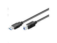 MicroConnect USB3.0  A-B 0.5m M-M Black USB3.0AB05B - eet01