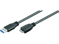 MicroConnect USB A to USB Micro B, Version  3.2 Gen 1, Black 3m M-M  USB3.0AB3MICRO - eet01
