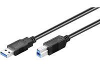 MicroConnect USB3.0  A-B 5m M-M, Black  USB3.0AB5B - eet01