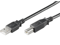 MicroConnect USB2.0 A-B 3m M-M, BLACK Hi-Speed Cable USBAB3B - eet01