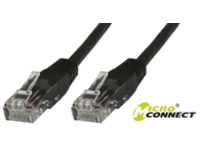 MicroConnect U/UTP CAT5e 0.5M Black PVC Unshielded Network Cable, UTP5005S - eet01