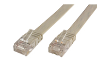 V-UTP6005W-FLAT MicroConnect CAT6 UTP 0,5M FLAT CABLE White PVC 26AWG - eet01