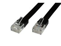 V-UTP603S-FLAT MicroConnect CAT6 UTP 3M FLAT CABLE BLACK  - eet01