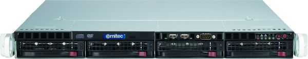Ernitec 1U 4 bay Surveillance server I7 9700 3.0/4.7GHz. 250GB  VIKING-R2-8TB-V2 - eet01