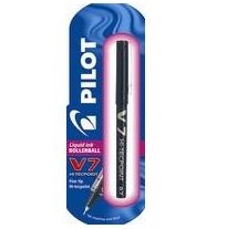 pilot pen co (u V7 Bk Hi Tec Liquid Ink Rollerball Pen 0.7mm Tip Pk12 101101201 - AD01