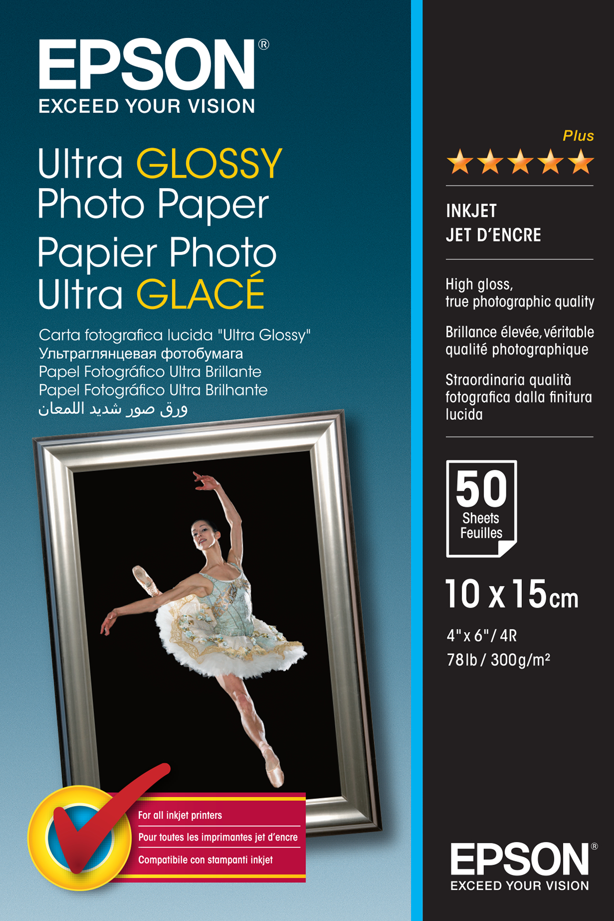 10x15cm Ultra Glossy Photo Ppr C13s041943 - WC01