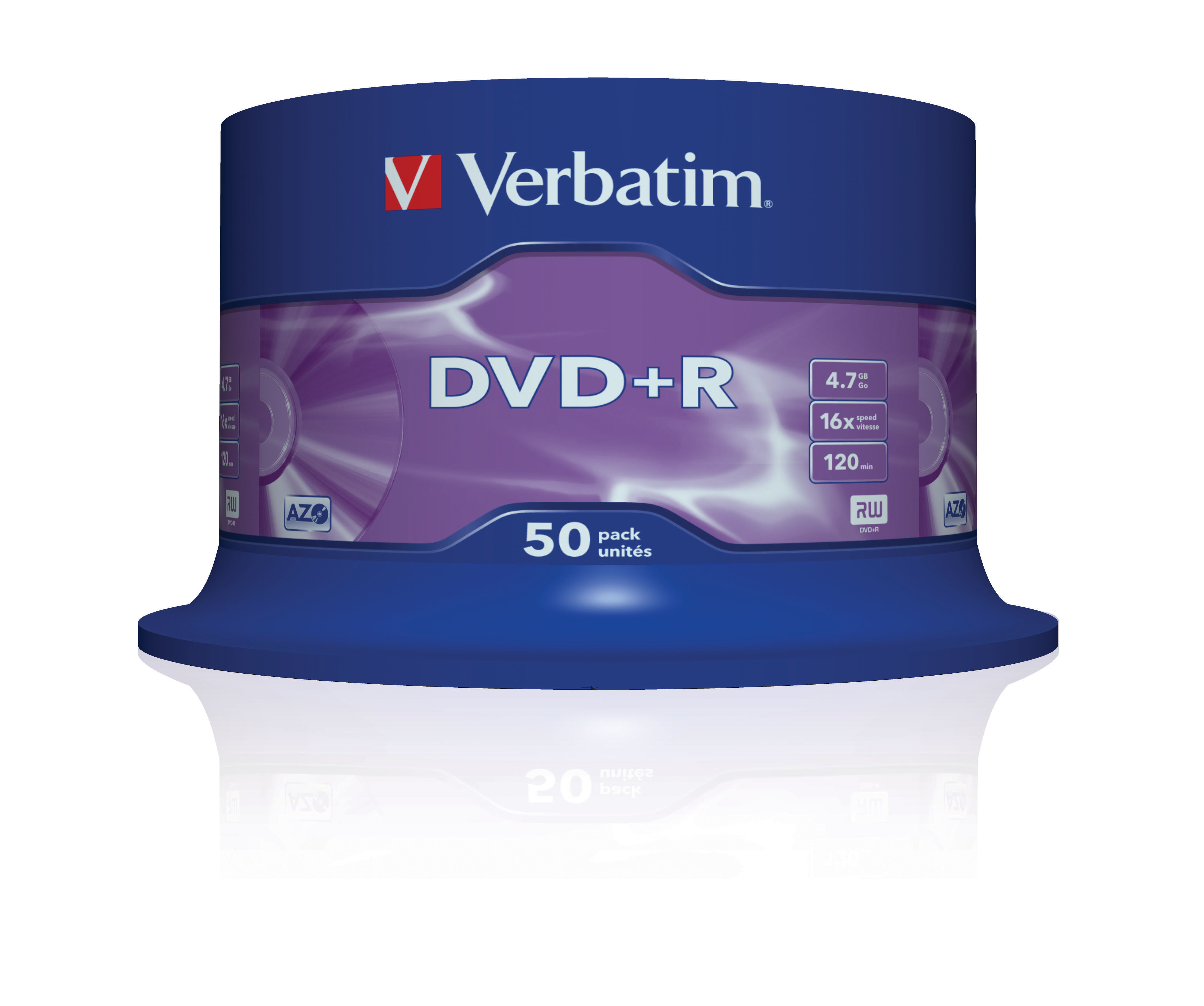 Verbatim DVD+R 16x 50pk Spindle 43550 - CMS01