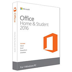Office Home And Student 2016 Win English EuroZone Medialess P2 - Replacement For 79G-04369 79G-04597 - C2000