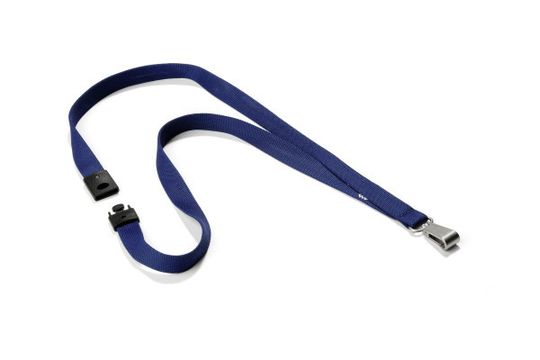 durable Durable Textile Lanyard Soft 15mm Midnight Blue (pack 10) 812728 - AD01