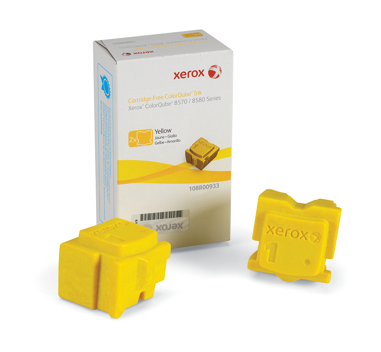 Xerox - Genuine Supplies         Solid Ink Yellow (2 Sticks)         F/ 8570                             108r00933