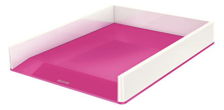 esselte Leitz Wow Duo Colour Letter Tray A4 Pink 53611023 (pk1) 53611023 - AD01