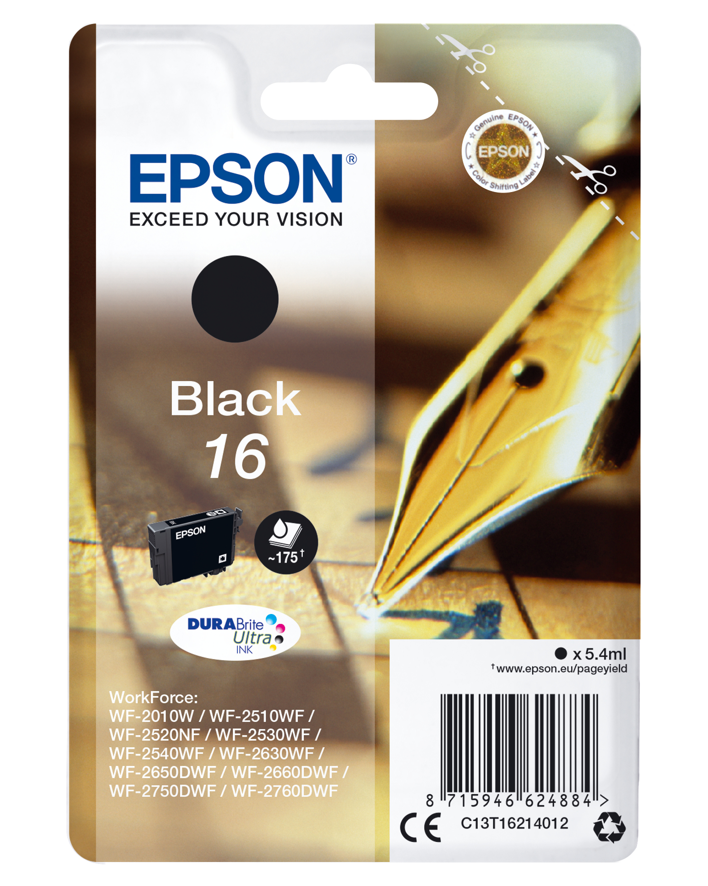 16 Series Pen & Crossword Black C13t16214012 - WC01