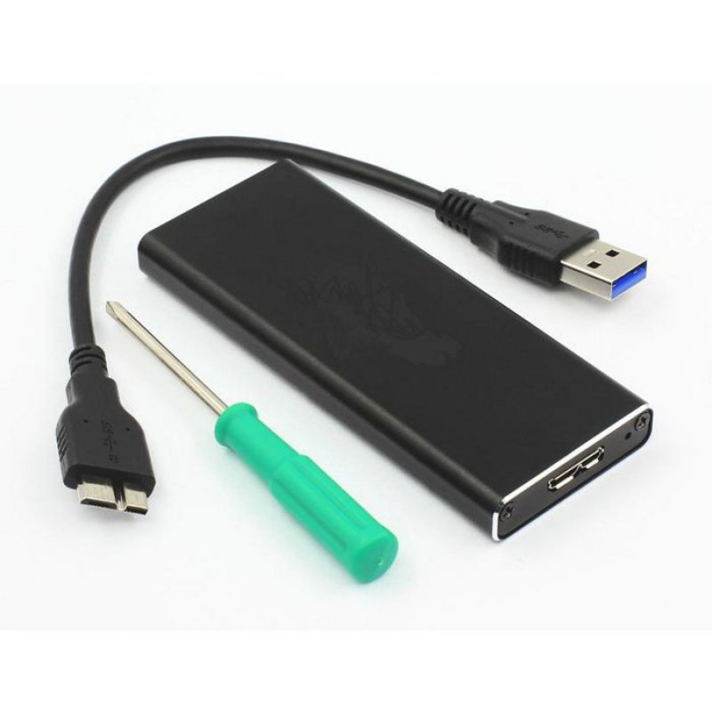 MicroStorage USB3.0 to mSATA enclosure Support 50mm modules MSACSC/USB3.0 - eet01