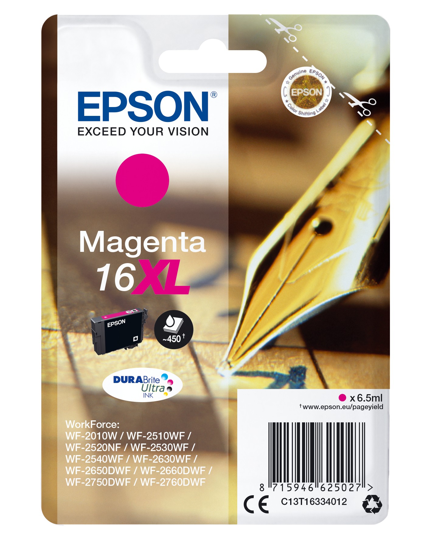 16 Xl Series Pen & Crossword Magenta C13t16334012 - WC01