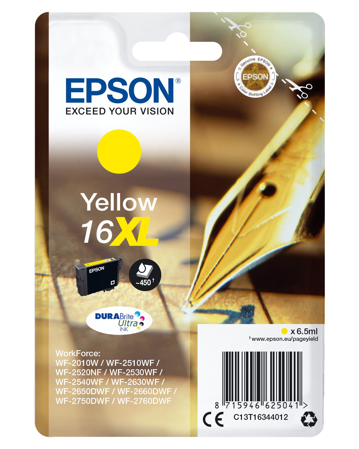 16 Xl Series Pen & Crossword Yellow C13t16344012 - WC01