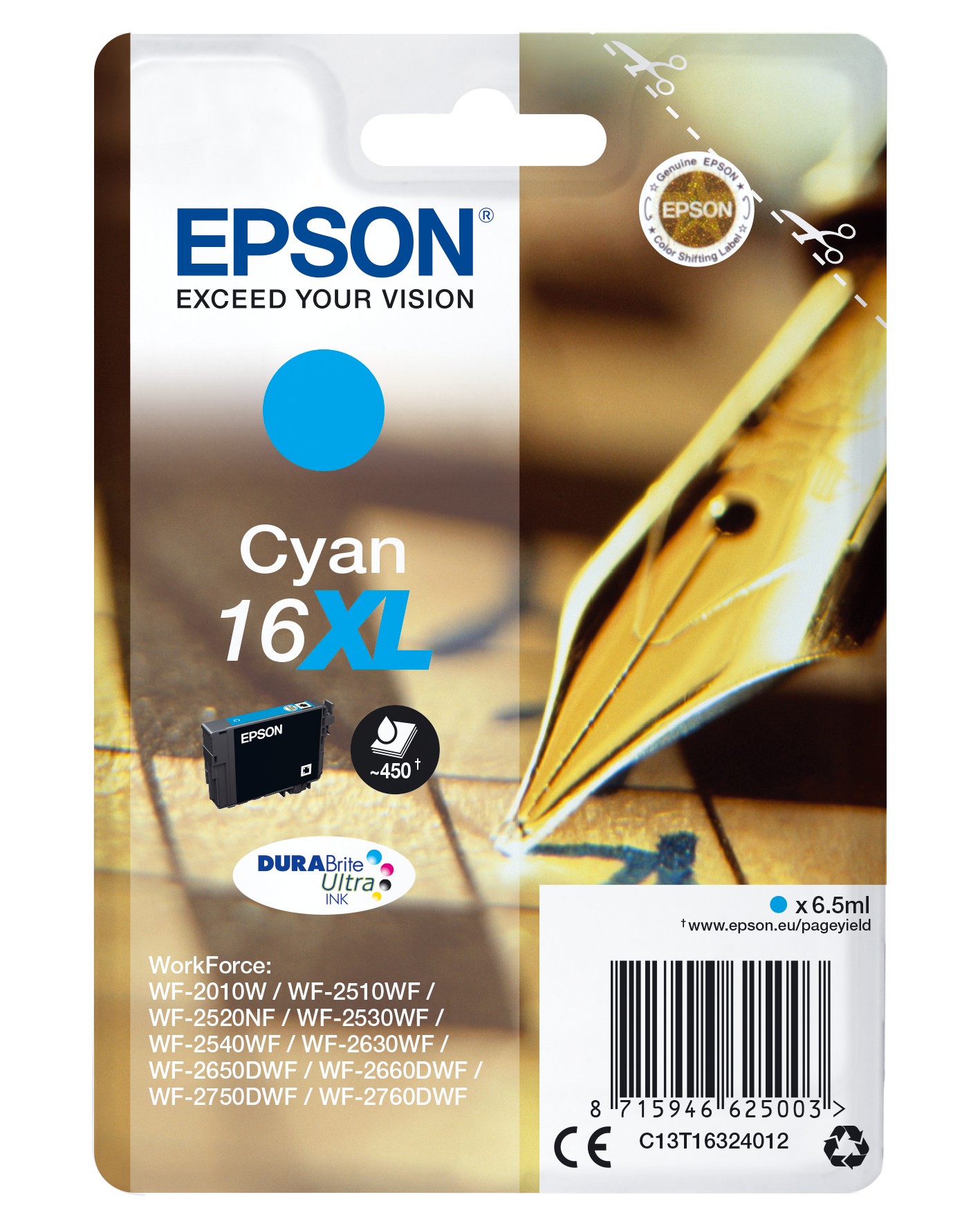 16 Xl Series Pen & Crossword Cyan C13t16324012 - WC01