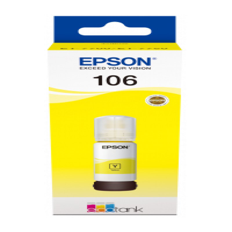106 Ecotank Yellow Ink Bottle C13t00r440 - WC01