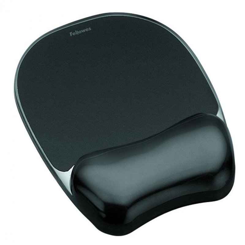 fellowes Fellowes Crystal Mouse Pad And Wrist Rest Black 9112101 9112101 - AD01
