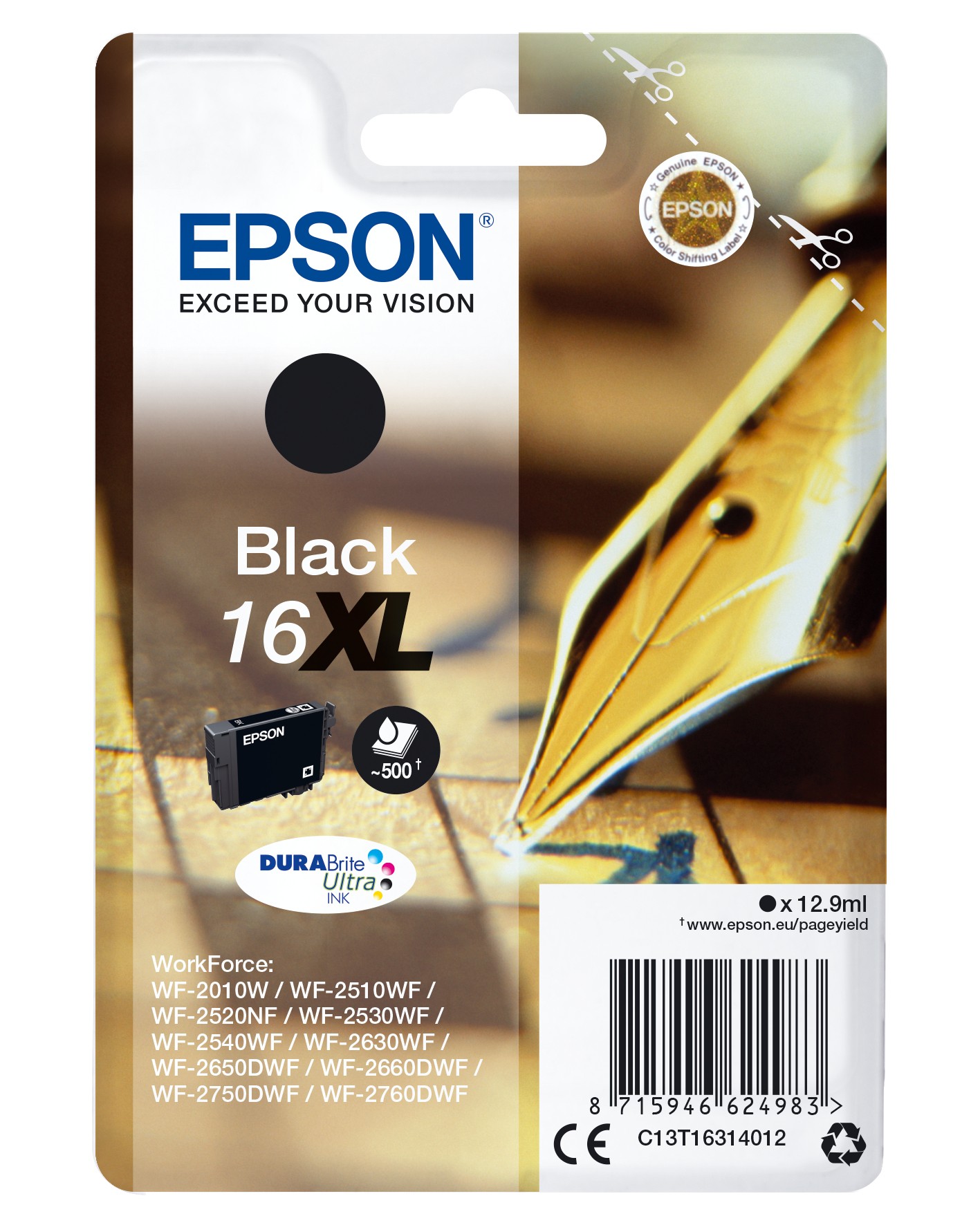 16 Xl Series Pen & Crossword Black C13t16314012 - WC01