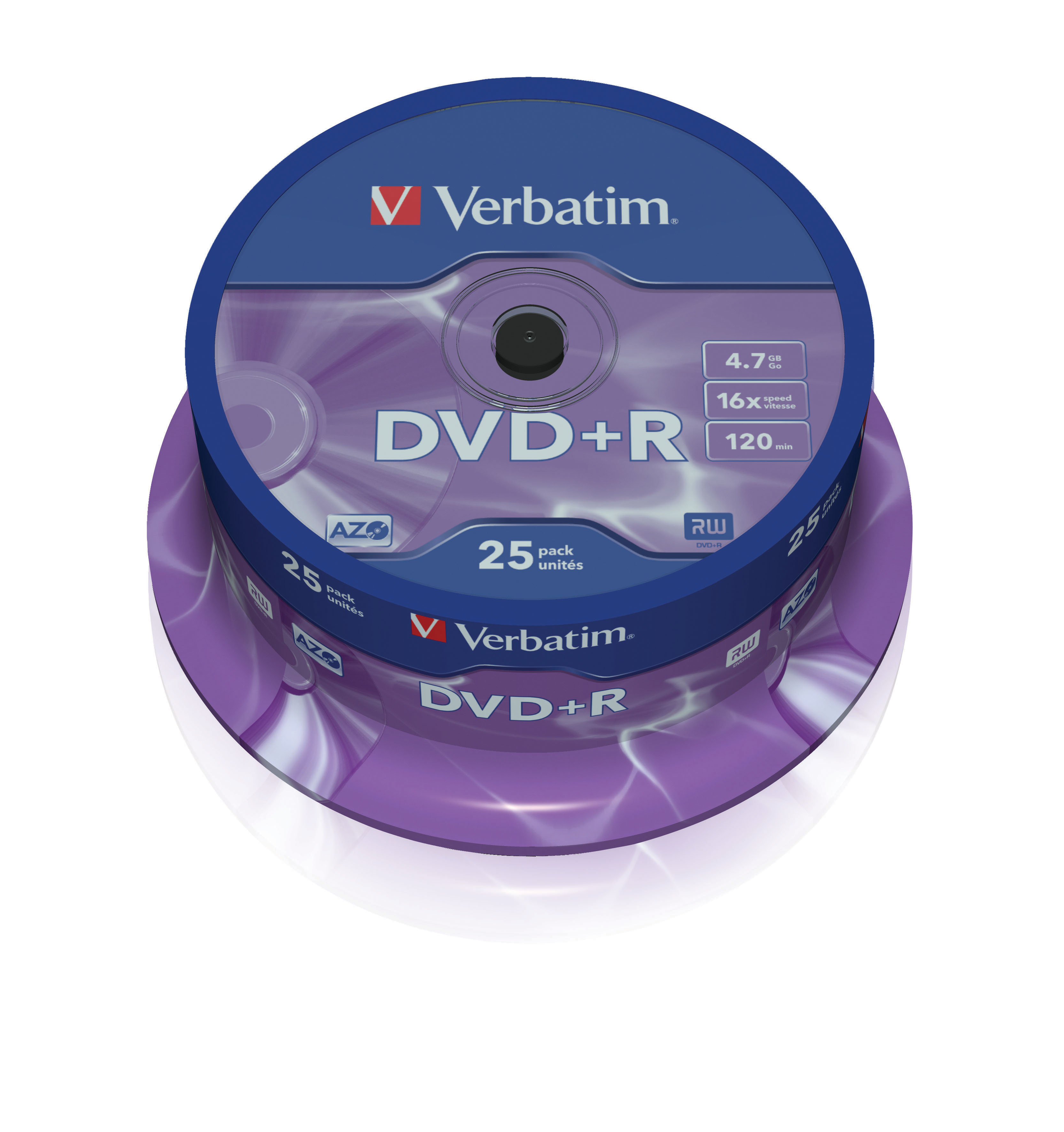 Verbatim DVD+R 16x 25pk Spindle 43500 - CMS01